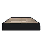 Nexera - Lit Queen tiroirs, Noir-Accommode un matelas standard de format Queen.  Sommier non requis. Capacité de charge: 500 lbs