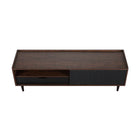 Manhattan Comfort - Meuble TV Duane 59,25 po style Mid-Century Modern - Marron Foncé et Noir-15,78 po L x 59,25 po l x 18,62 po H