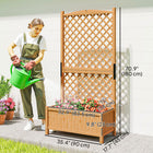 Outsunny - jardinière surélevée avec treillis - jaune-Trous de drainage au fond pour garder la boîte aérée et équilibrée
