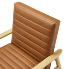 Modway - Jensen Cuir végane Chaise d’accent - Bronzage naturel-8