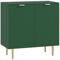 HOMCOM - Buffet 31,5 po L - vert-Grand meuble à 2 niveaux pour ranger les accessoires et ustensiles du quotidien 