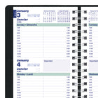 Blueline - 2027 Agenda deux jours par page avec reliure à double spirale – 8 po x 5 po – noir – bilingue-Section pour numéros de téléphone et adresses