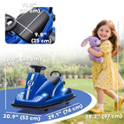 Qaba - Voiture tamponneuse électrique 6V pour enfants avec rotation à 360 degrés et double moteur - bleu-Comprend de la musique, un klaxon et des lumières clignotantes pour une sensation de conduite réaliste 