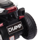 Qaba - Moto pour enfants 6v avec éclairage musical, 3 roues - rouge-Chargez pendant huit heures pour 45 minutes de jeu 