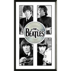 Beatles Black and White Close-Ups With Platinum LP - Impression encadree - 24" x 36"-Qualité supérieure - music memorabilia