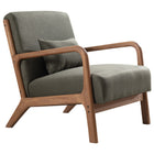 Ebello - Hertford Fauteuil d’appoint 26 po bois massif milieu de siècle avec coussin extra, vert-Disponible en plusieurs coloris, vous permettant de choisir celui qui s’harmonise avec votre décoration actuelle