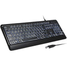 Delton - Clavier KB20 à grandes touches avec rétroéclairage, noir-Ce clavier est équipé d'une connexion USB Type-A filaire, garantissant une liaison fiable et sécurisée avec votre ordinateur