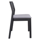Zuo - Desdamona Chaise de salle à manger - Gris/Noir - Ensemble de 2-Garantie limitée de 3 ans