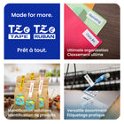 Brother - TZeAF131 Ruban sans acide pour étiqueteuses P-touch - 12 mm - transparent avec texte noir-Rubans offerts en différentes largeurs et couleurs