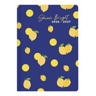 Letts - Agenda Académique Hebdomadaire D’Août À Juillet - 8 1/4 po H x 5 7/8 po l - Motif Agrumes - Multilingue-Reliure cousue, couverture souple et lisse