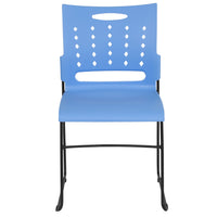 Flash Furniture - Chaise empilable avec base luge de série Hercule, capacité de 881 lb, avec dossier ventilé, bleu (RUT2BL)-Chaise empilable multi-usages