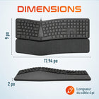 Delton - Clavier ergonomique KB250, noir-Le clavier est alimenté par une connexion USB, ce qui évite d'avoir à utiliser des piles et garantit des performances fiables à tout moment
