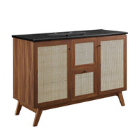 Modway - Soma 48" Vanité de salle de bain à un seul lavabo - Noir noyer-MDF et panneau de particules
