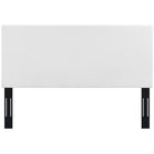 Modway - Taylor Tissu de lin rembourré Tête de lit King et King de Californie, Blanc-Poteaux en bois de peuplier teint noir