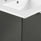 Modway - Maybelle 24" Vanité de salle de bain murale - Gris blanc-Construction en mélamine