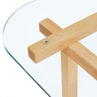 Modway - Isby 35 pouces Verre trempé Table basse - Chêne-7