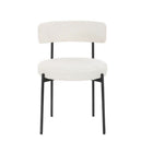 Plata Imports - Chaise Federica II Bouclée-Assise rembourrée confortable