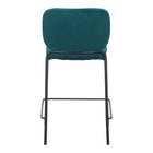 Zuo - Plat Tabouret de comptoir - Vert - Ensemble de 2-Garantie limitée de 3 ans