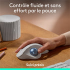 Logitech - Souris trackball sans fil Ergo M575S - Blanc cassé-25 % de tension musculaire en moins dans l’avant-bras: cette souris ergonomique sans fil a été développée avec les experts du laboratoire Logi Ergo, testée par les utilisateurs et certifiée par les ergonomes pour un confort tout au long de la journée