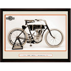 Harley Davidson First Model impression - Impression encadree - 39" x 28"-Impression d'art de haute qualité avec passe-partout et encadrement professionnel