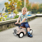 Aosom - Voiture à glissière pour enfants avec rangement sous le siège - blanc crème-Équipé d’un dispositif anti-basculement arrière pour plus de sécurité 
