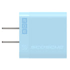 Scosche -  chargeur rapide USB-C PowerVolt Power Delivery 20 watts avec câble tressé USB-C 1,8 m - bleu-Concu pour s'adapter a toute prise de courant et/ou barre d'alimentation