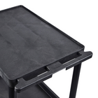 Luxor – Chariot à dessus plat et tablette inférieure de style bac, noir, (TC21-B)-Capacité de poids : 400 lb (distribués uniformément)
