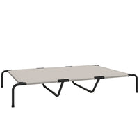 PawHut - Lit pour chien surélevé d’extérieur - 59,8 po L x 37 po l x 9,1 po H - beige-Le design surélevé de 9,1 po (23 cm) garde les animaux au frais et à l’abri des parasites 
