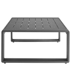 Modway - Lirienne Terrasse extérieure Aluminium Table basse - Gris-Assemblée requise