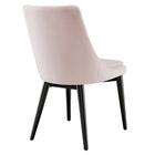 Modway - Viscount Performance Velvet Chaise à manger - Rose-Capacité du poids de la chaise : 300 lbs.