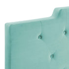 Modway - Juliet Touffe Performance Velvet Tête de lit King/King de Californie, Monnaie-Tissu résistant aux taches durable