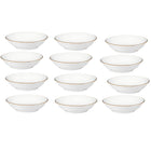 Maxwell & Williams - Blanc et Doré Plat Rond - 9.5 cm - Paquet de 12-Lavage des mains recommandé