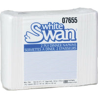 White Swan - Serviettes 2 épaisseurs, paquet de 188-Fabriqué avec 100 % de fibres recyclées et 80 % de contenu post-consommation