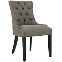 Modway - Regent Touffe Tissu Chaise à manger - Granite-Chaise de salle à manger à touffes