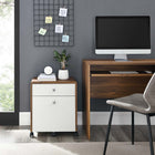 Modway - Transmit Bois Armoire à dossiers, Blanc noyer-Stratifié lisse à grain de bois