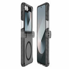 ITSKINS - Étui Hybrid_R Hinge avec MagSafe pour Galaxy Z Flip 7 – Fumé/Transparent-Protection contre les chutes jusqu’à 3 m / 10 pieds