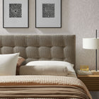 Modway - Lily Rembourré Tête de lit King Size, Taupe-Rembourrage en mousse dense