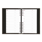 Brownline - 2027 agenda quotidien CoilPro avec reliure à double spirale et couverture rigide imitation lézard – 8 po x 5 po – noir-Coins détachables