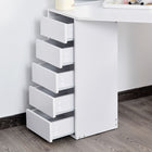 HOMCOM - Coiffeuse d'angle avec miroir - 43,7 po L x 22,1 po l x 55,6 po H - blanc-Montage requis 