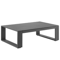 Modway - Lirienne Terrasse extérieure Aluminium Table basse - Gris-Table basse extérieure sur patio