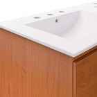 Modway - Scenic Double support mural de 48" Vanette de salle de bain - Blanc cerise-8
