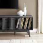 Modway - Iterate 59 po Meuble TV, Fusain-Trous de gestion des câbles