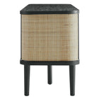 Modway - Miramar 60 po Bois Meuble TV, Noir-Goupilles de pied ajustables non marquées