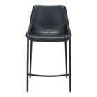 Zuo - Magnus Tabouret de bar - Noir - Ensemble de 2-Rembourrage moelleux et confortable