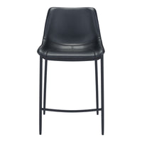 Zuo - Magnus Tabouret de bar - Noir - Ensemble de 2-Rembourrage moelleux et confortable