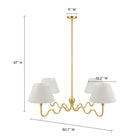 Modway - Wave Gribouillis à 4 bras Lumière suspendue - Laitons-Bras gribouillis