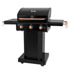 Kenmore - Barbecue au gaz sur piédestal à 3 brûleurs - Noir/cuivré-Boîtier de combustion de 24 po x 17 po revêtu de porcelaine.