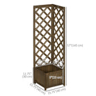 Outsunny - jardinière surélevée avec treillis pour plantes grimpantes - 16 po L x 16 po l x 57 po H - carbonisée-Fabriqué en bois de sapin adapté à l'extérieur

