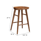 Modway - Saville Dos sans dos Tabourets de comptoir - Noyer - Ensemble de 2-Siège de selle contourné