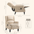 HOMCOM - Fauteuil de massage inclinable avec repose-pieds - beige-Le coussin de siège avec mousse haute densité et ressorts à l'intérieur offre du rebond 